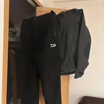 다이와 우비 세트 다크 그레이