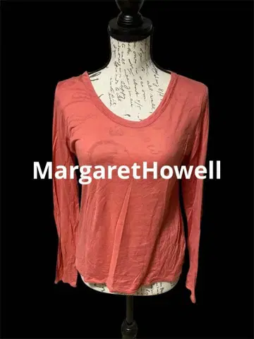 코랄 핑크 긴팔 T셔츠