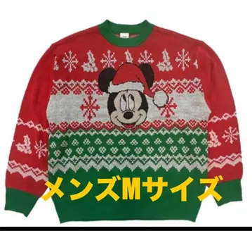 미키마우스 크리스마스 스웨터 남성용 M 사이즈