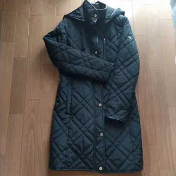 랄프 로렌 퀼팅 코트 블랙