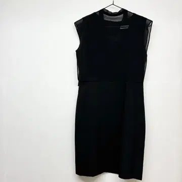 포멀 슬리브리스 원피스 경사 파티 드레스 블랙 S