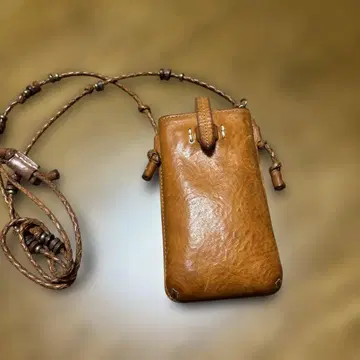 GENTEN 겐텐 스마트폰 숄더 숄더백 가죽 브라운