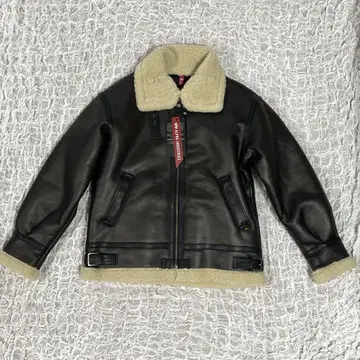 Alpha Industries B-3 페이크 무스탕 자켓 블랙