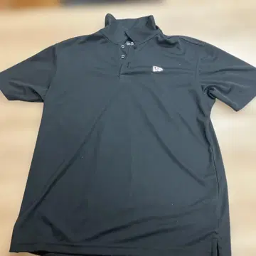 NEW ERA 블랙 피케 셔츠 L 사이즈