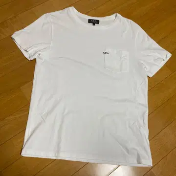 APC 반팔T셔츠 S 화이트 포켓 부착