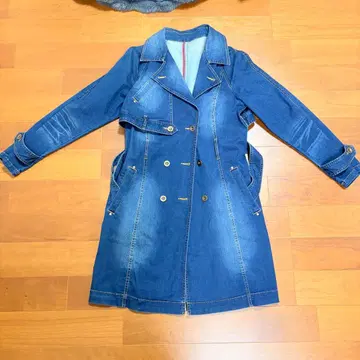 [묶음 구매로 이득! ] 쿄코 히가 데님 롱 코트 L