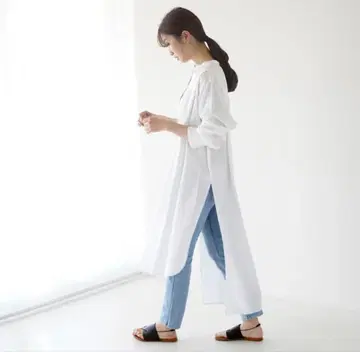 ma couleur 마 쿠루루 카프탄 셔츠 원피스 여성용