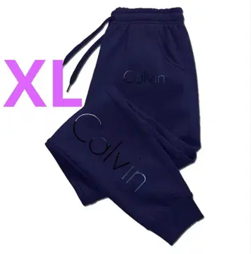 택없는 새상품 심플 로고 따뜻한 속기모 롱 조거 팬츠 XL 사이즈