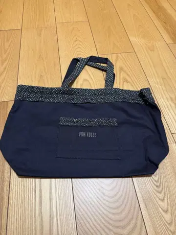 핑크하우스 도트 프릴 토트백