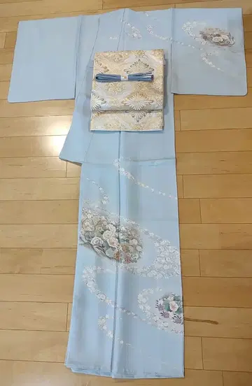 호몬기 풀세트 스카이블루 금채 당금직 시치고산 입학식 졸업식 호몬기 세트