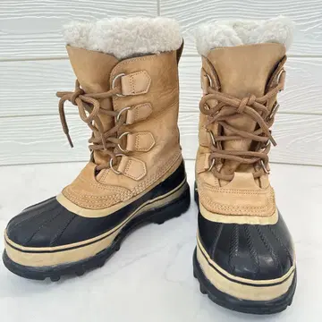 SOREL 소렐 카리부 스노우 부츠 23 방한 방수 베이지/블랙