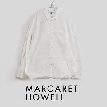 MARGARET HOWELL 코튼 화이트 셔츠 긴팔