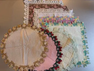 치카자와 레이스 손수건 중고 8개 세트