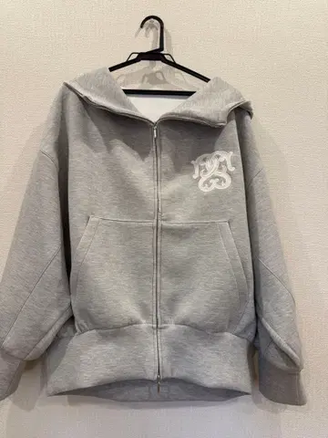 SNIDEL 볼륨 후드티 그레이