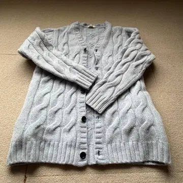 RHC 블루 케이블 니트 가디건
