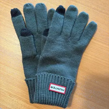 [ 미사용 새상품 ] HUNTER 그린 니트 장갑 스마트폰 터치 가능