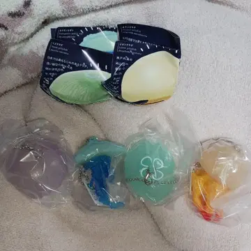 빛나는 해파리 푸니푸니 볼체인 4개 세트 미즈해파리 비젠해파리 가챠