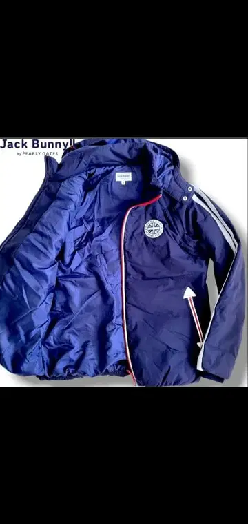 Jack Bunny!! 네이비 자켓 후드 부착