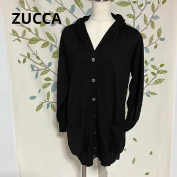 ZUCCA 블랙 여성용 긴팔 가디건
