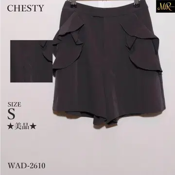 새상품급 CHESTY 숏팬츠 프릴 포켓 디자인 하이웨스트 사양