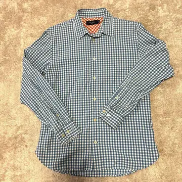 폴스미스 깅엄 체크 셔츠 블루 여성용 M