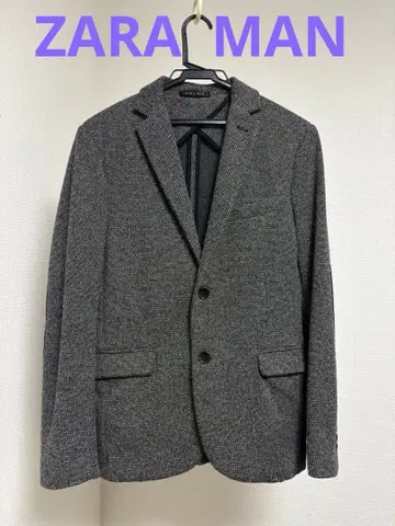 ZARA 엘보 패치 트위드 자켓