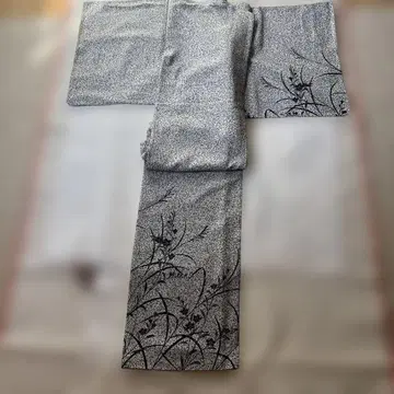 도라지꽃 문양 츠케사게 기모노 새상품