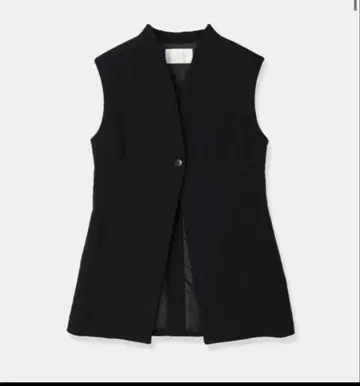 louren 슬럽 트위드 셰이프 베스트 블랙