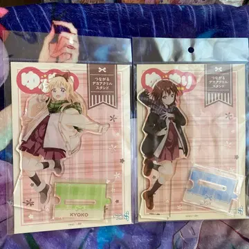 유루유리 쿄코 유이 연결 빅 아크릴 스탠드 머플러ver