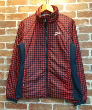 FILA 골프 자켓 레드/네이비 체크