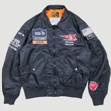 UOD-79 빅 사이즈 밀리터리 플라이트 자켓 블랙 3XL 사이즈