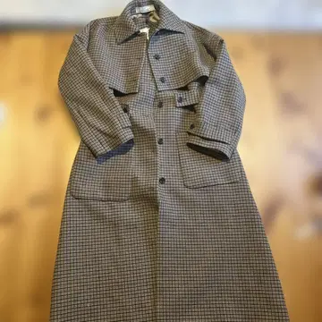 GU rokh 체크 무늬 2피스 코트