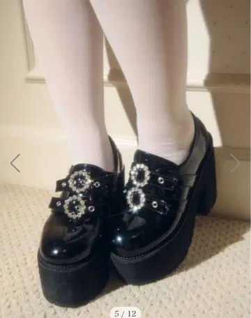 BUBBLES 더블 버클 통굽 신발