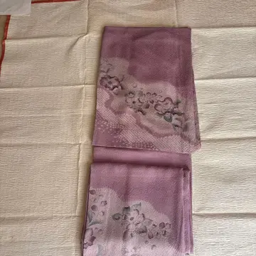 연보라색 꽃무늬 츠케사게 기모노