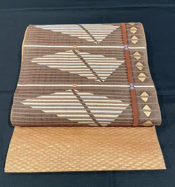 [ 연말연시 외출용 ] 미사용 순수 실크 짜임 멋스러운 후쿠로 오비