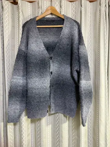 RAGEBLUE 그라데이션 가디건 M 사이즈 블랙