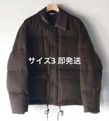 [ 사이즈 3 다크 브라운 즉시 발송 ] auralee 다운 블루종