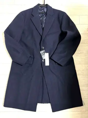 [택 포함] UNIQLO 질 샌더 체스터 코트 네이비 컬러 울 XXL