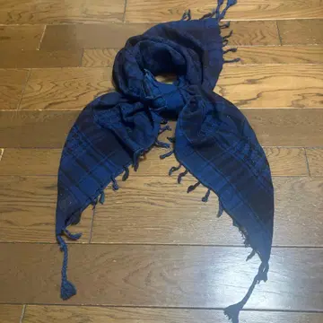 수제 아프간 스카프 네이비 나염/프리 사이즈