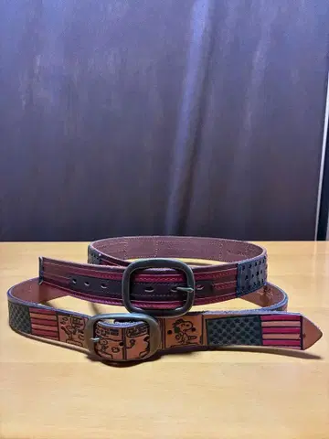 올드 베티즈 벨트 SNOOPY 성조기 패턴