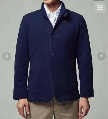 HARVARD 사슴 무늬 네이비 스탠드 카라 자켓