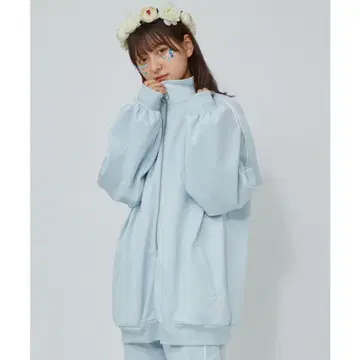 WEGO 위고 라이트 블루 풀 지퍼 자켓 루즈한 사이즈