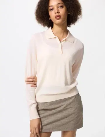 UNIQLO 메리노 폴로 스웨터 M