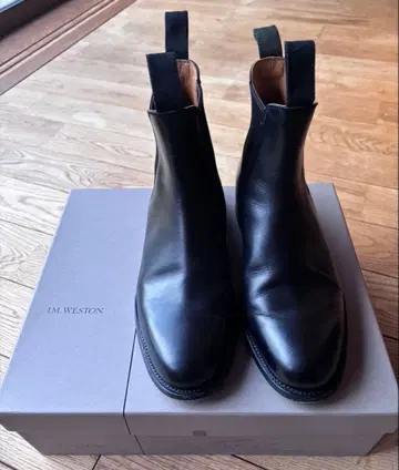 JM.WESTON 블랙 사이드 고어 부츠 24cm