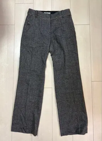 내추럴 뷰티 베이직 울 트위드 스트레이트 팬츠 캐시미어 혼방 S