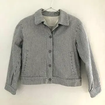 보아 자켓 스트라이프 디자인 데님 히코리 보아 안감 킴 존스