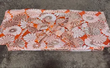 오렌지 계열 꽃무늬 하카마