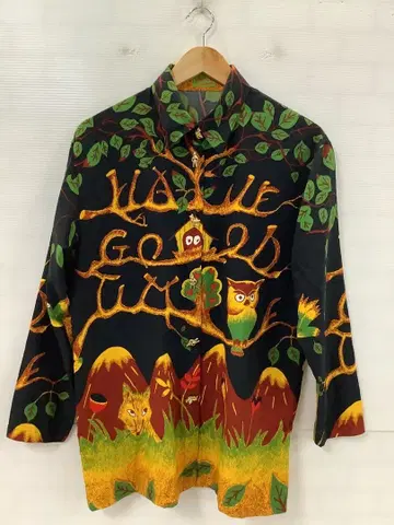 11.13 A15P ALBEROBELLO 긴팔 셔츠 아트 패턴 올빼미