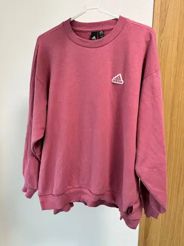 adidas 오버 사이즈 맨투맨 핑크