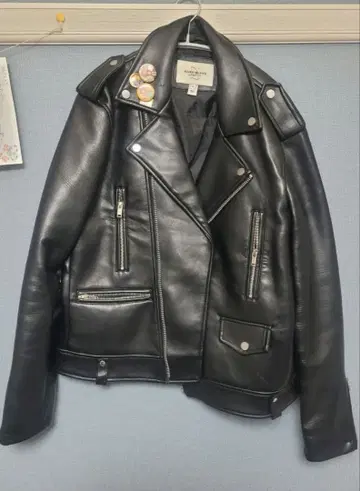 RIVER ISLAND 블랙 더블 라이더 자켓 M